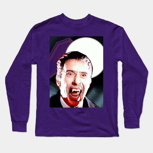 Pop Art Dracula (Lee) Long Sleeve T-Shirt by RoxanneG